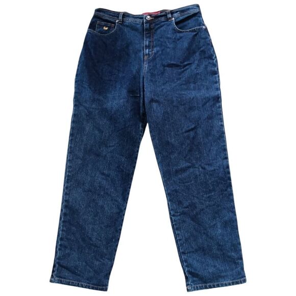 Gloria Vanderbilt Denim Jeans Sz 16 M Tapered Red Label Blue Med Wash High Rise. - Picture 4 of 16